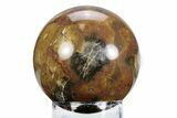 Polished Morgan Hill Poppy Jasper Sphere - California #360372-1